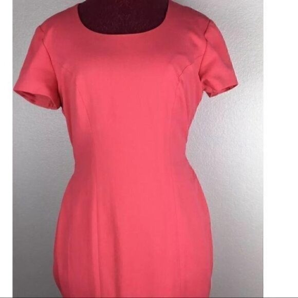 Vtg Atrium Collection Dress Pink Pencil Sz 6 - Picture 3 of 9